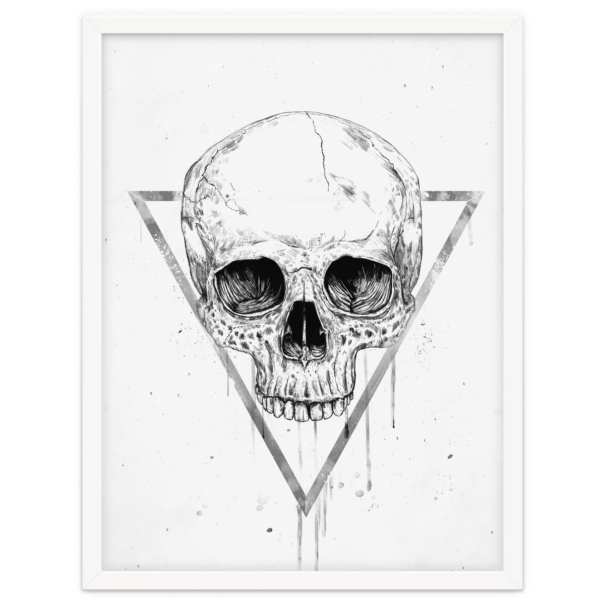 Skull In A Triangle (bw)