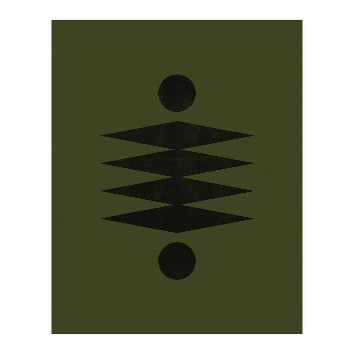 Mid-Century Modern No.19 - Woodblock Print (Print Only)