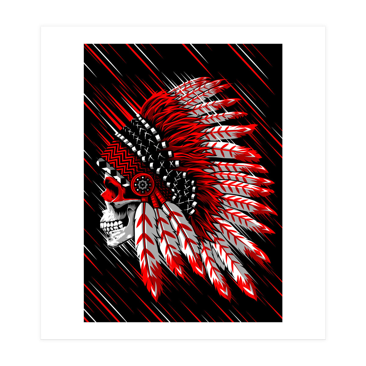 Skull indian chief (Print Only)