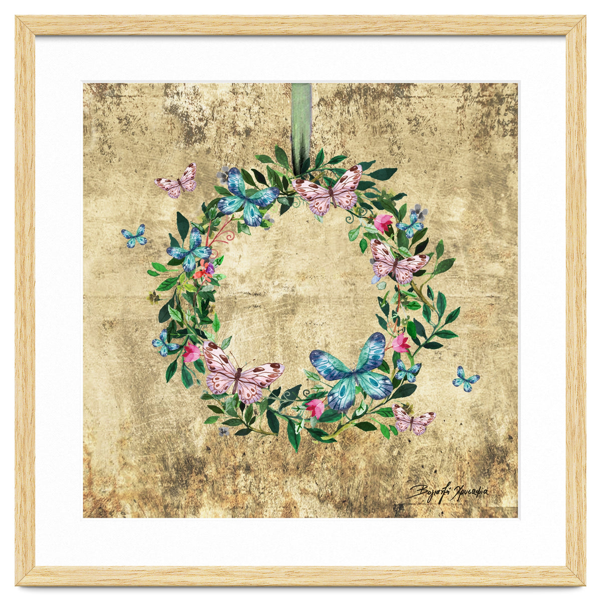 Wreath #Flowers & Butterflies#Royal collection