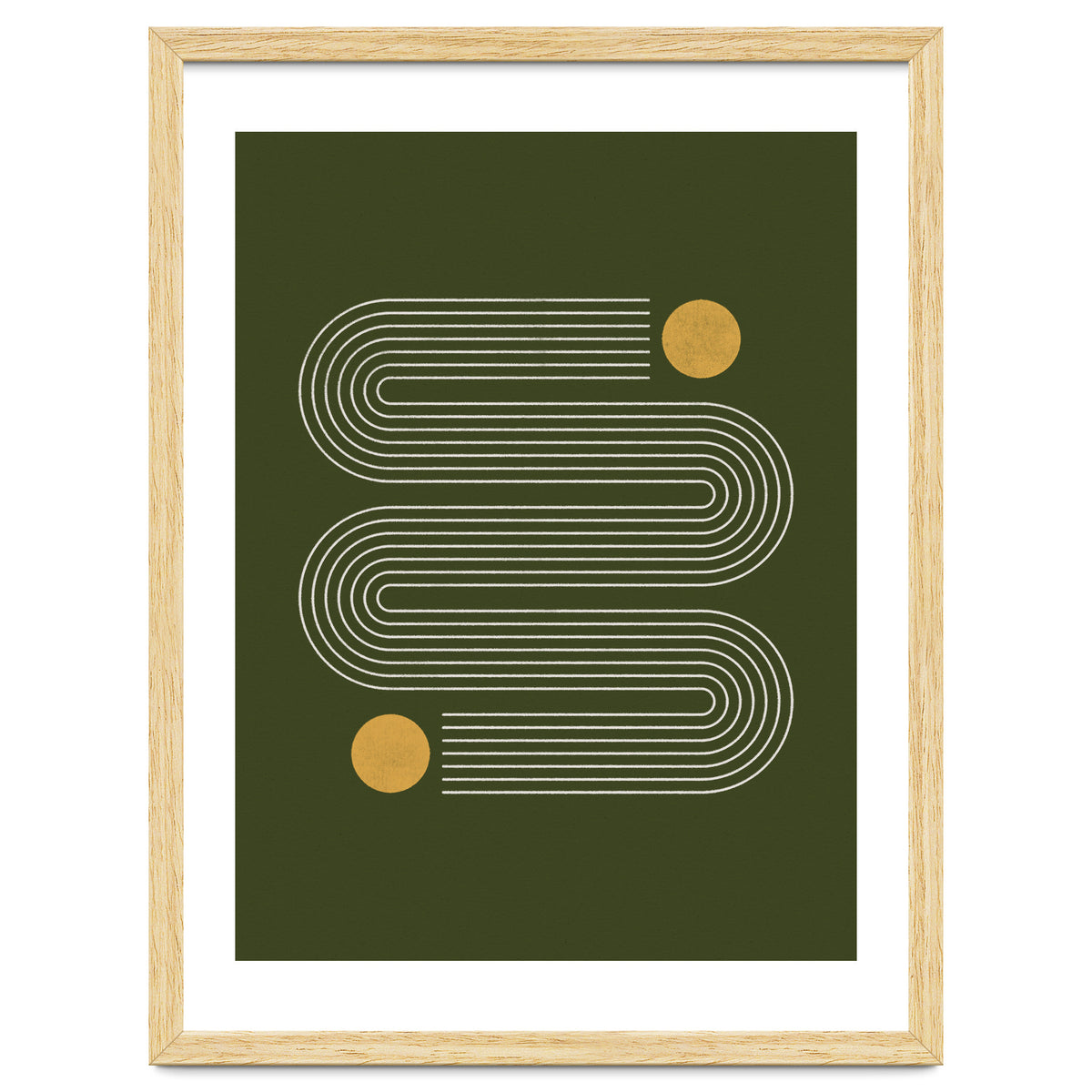 Mid-Century Modern No.25 - Woodblock Print
