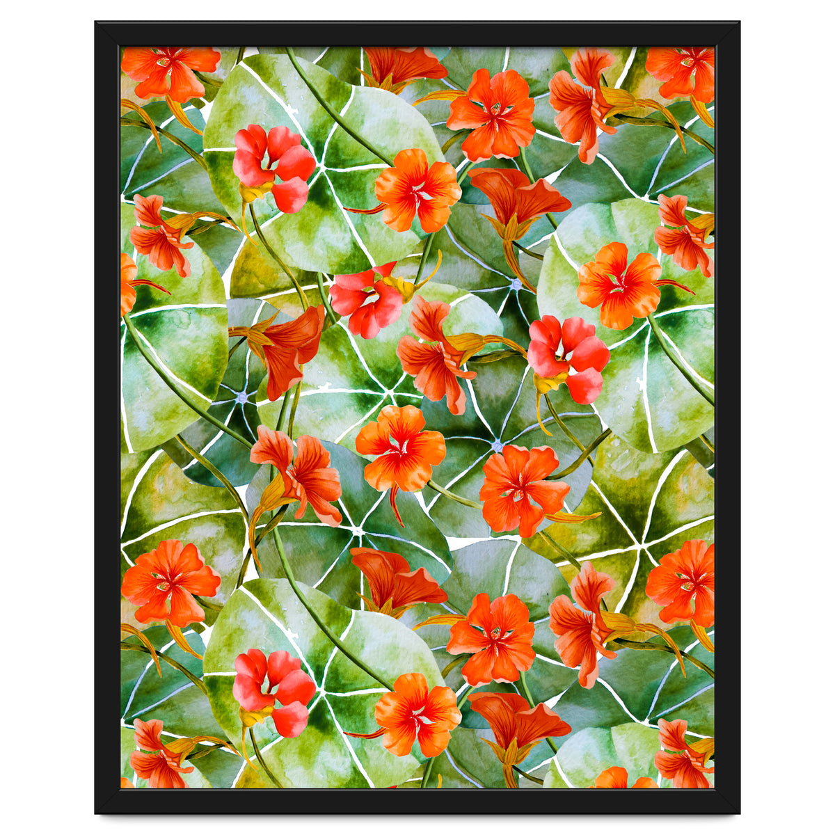 Nasturtiums watercolor 01