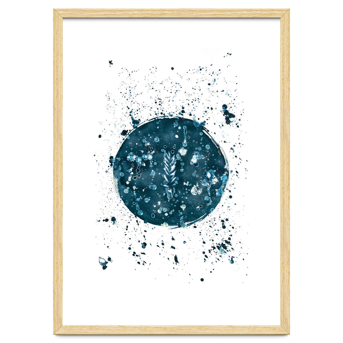 Indigo Blue Botanical Leaves No. 8