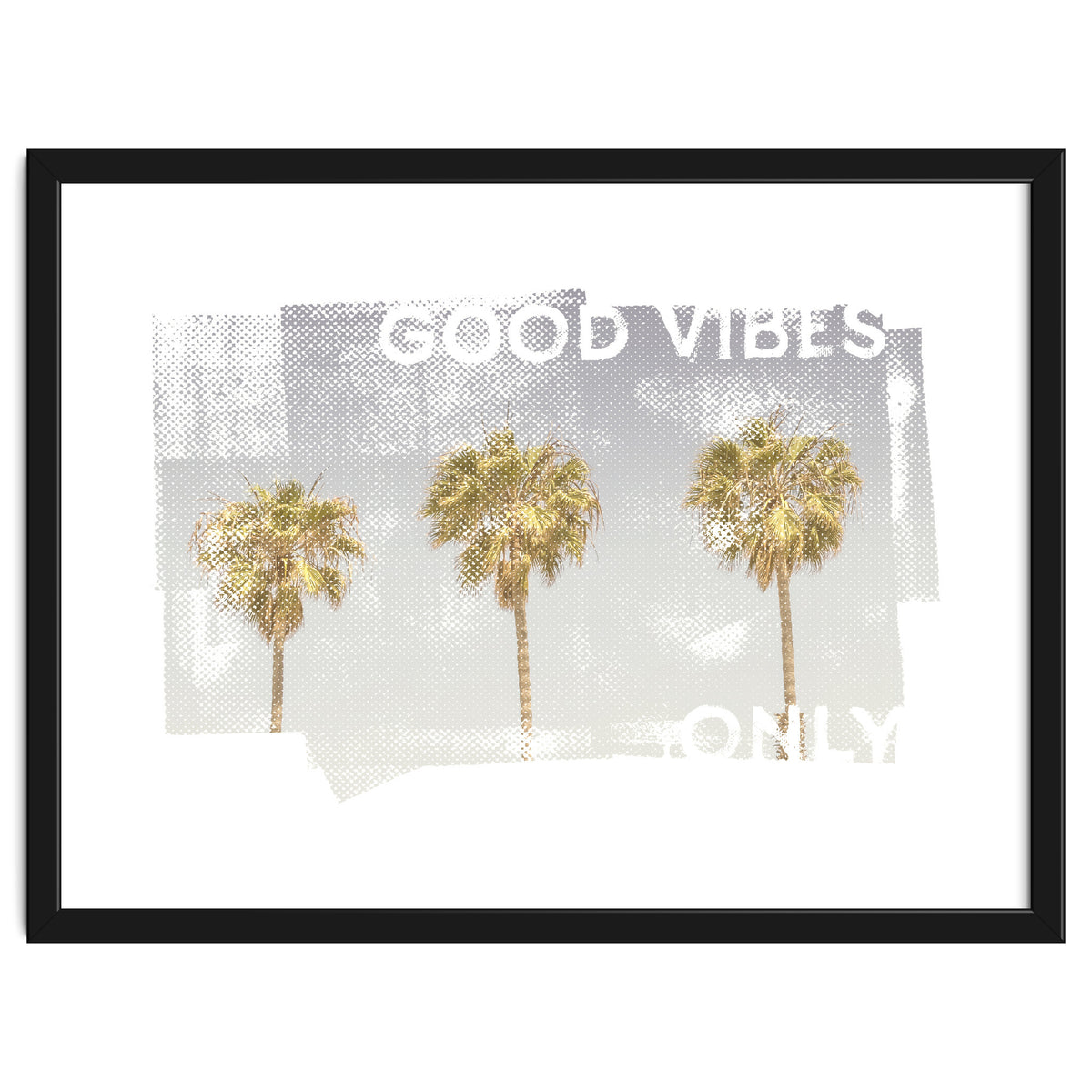 Vintage palm trees | good vibes only