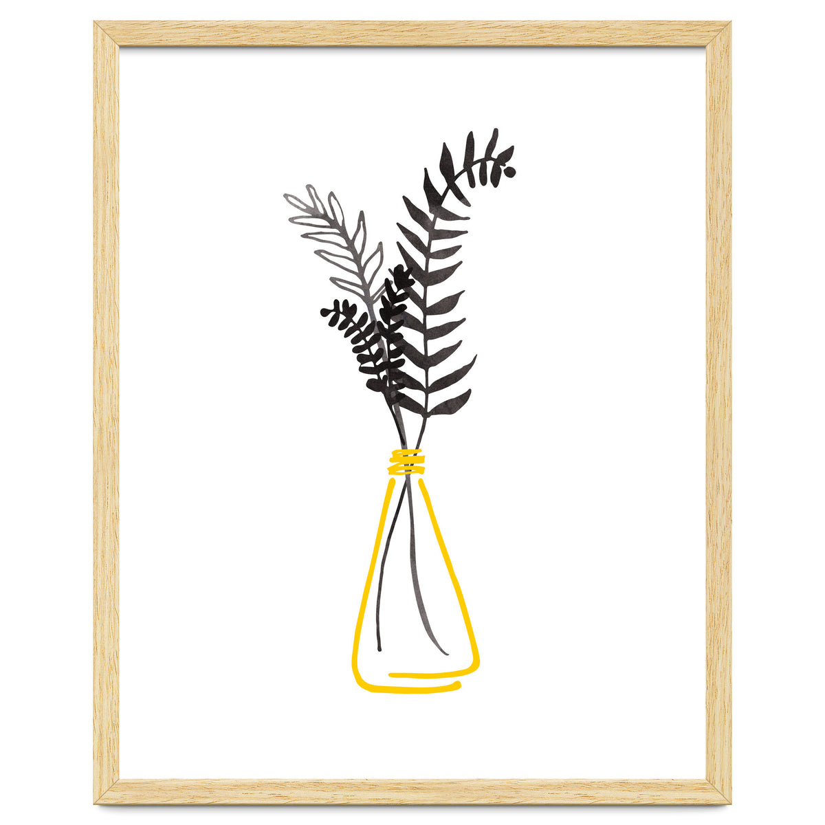 Black Watercolor Bouquet