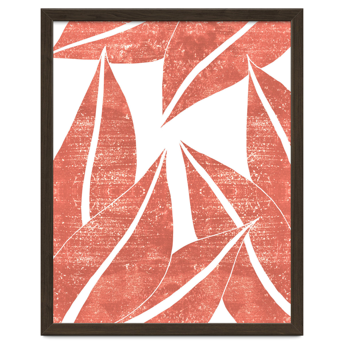 Abstract Terracotta Leaves 1 - Burnt Orange