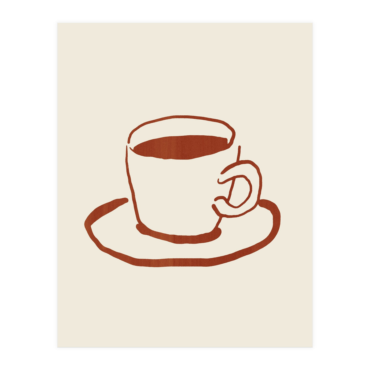 Coffee \\ Line Art (Print Only)