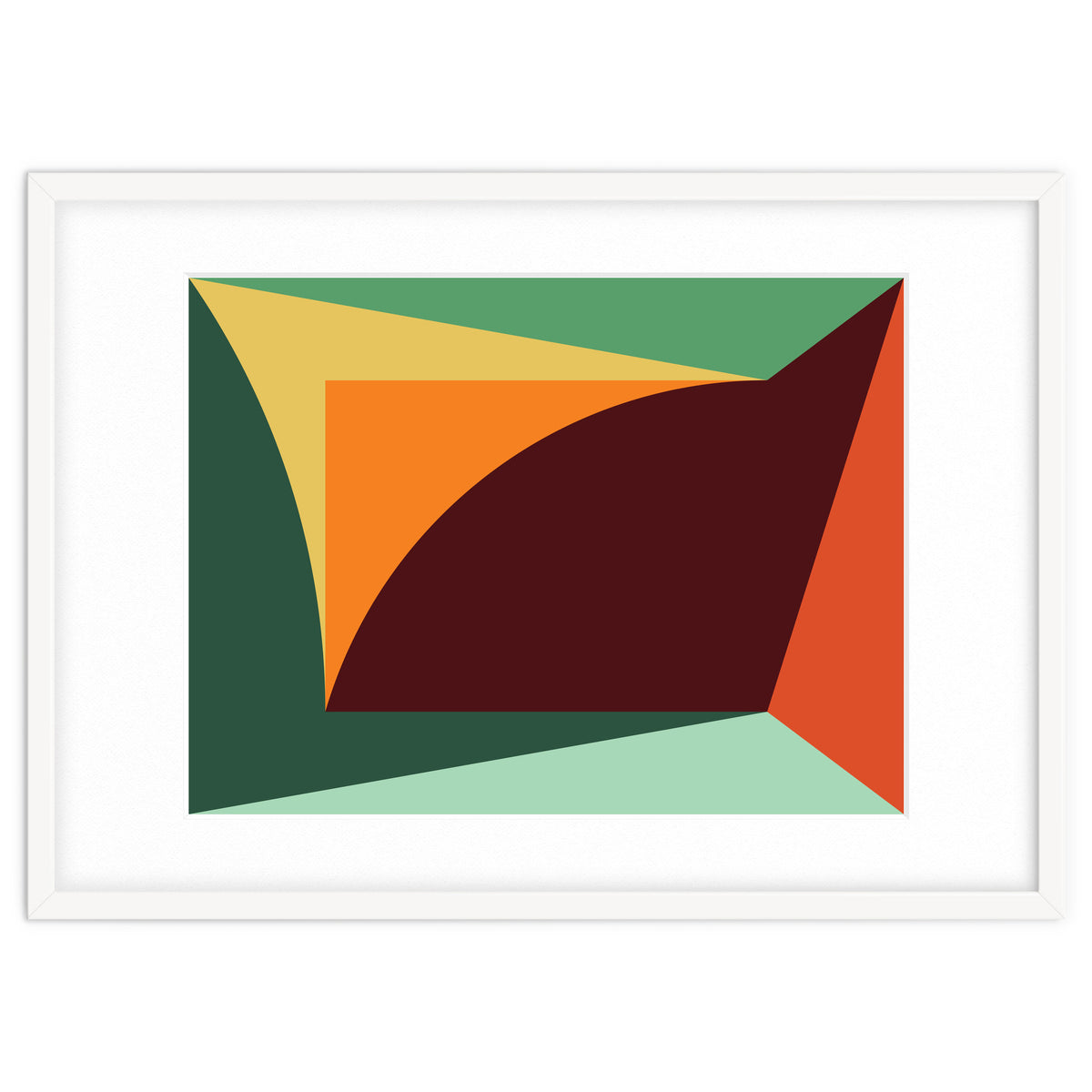 Geometric Shapes No. 18 - orange, green & purple