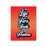 Set Your Life On Fire - Rumi Quote Typography (Print Only) thumbnail