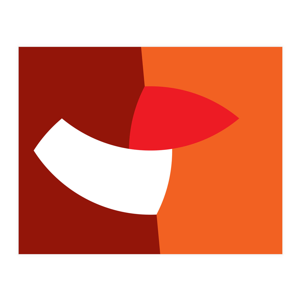 Geometric Shapes No. 66 - orange & reds (Print Only)