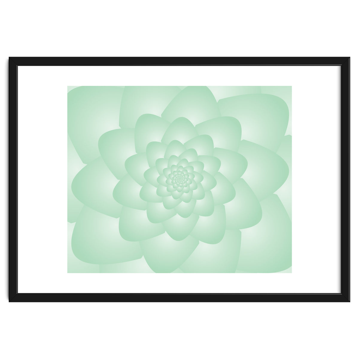 Pastel Colors Flower Pattern Set Green
