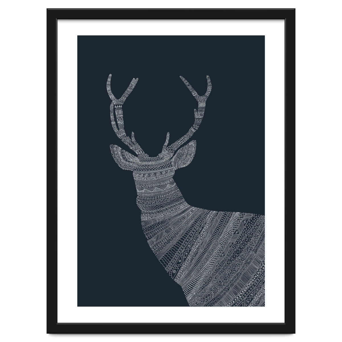 Stag Blue Poster