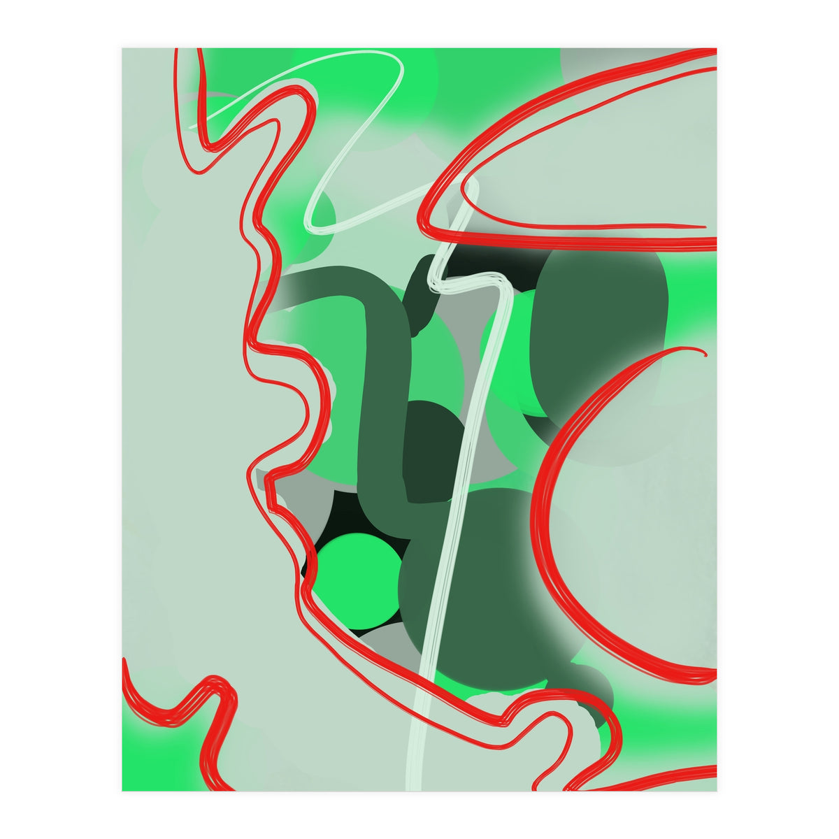 Abstraction In Complementary Colors 1 (Print Only)