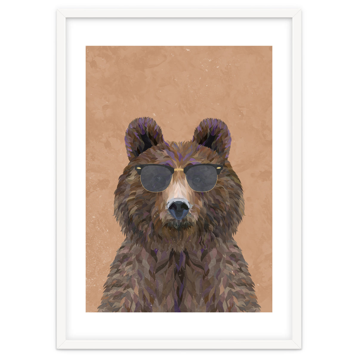 Cool Bear Wearing Sunglasses Portrait