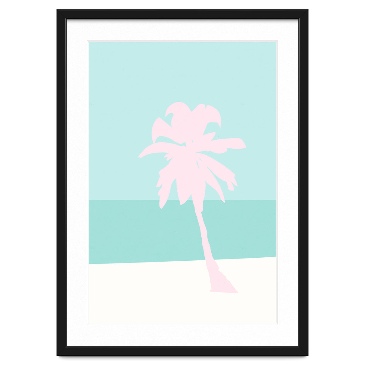Minimal Palm Tree - Turquoise Coast