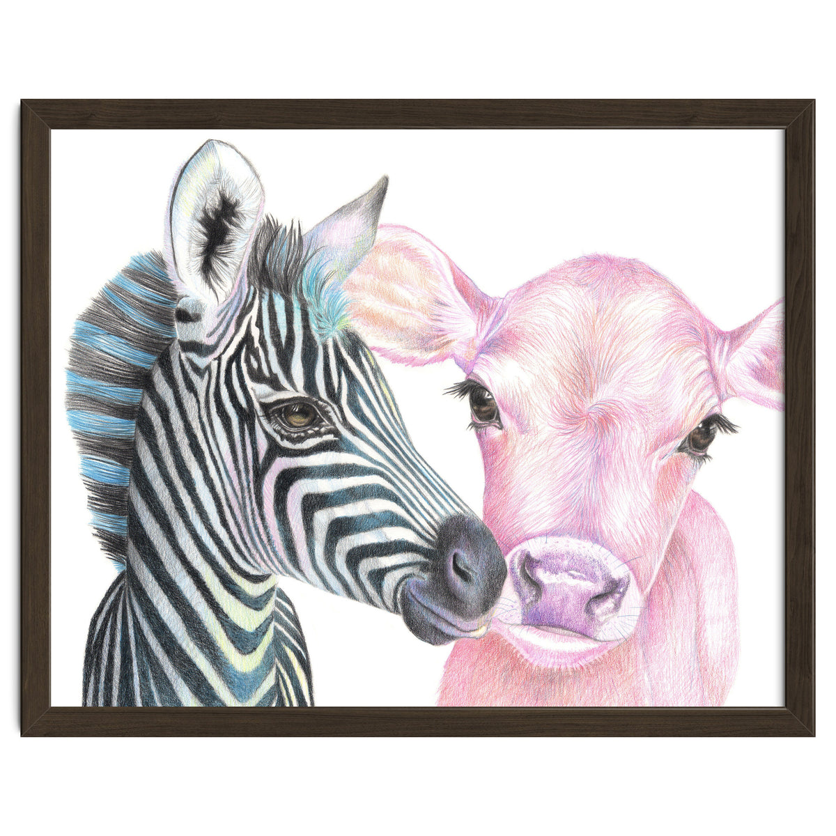 Zebra and Cow