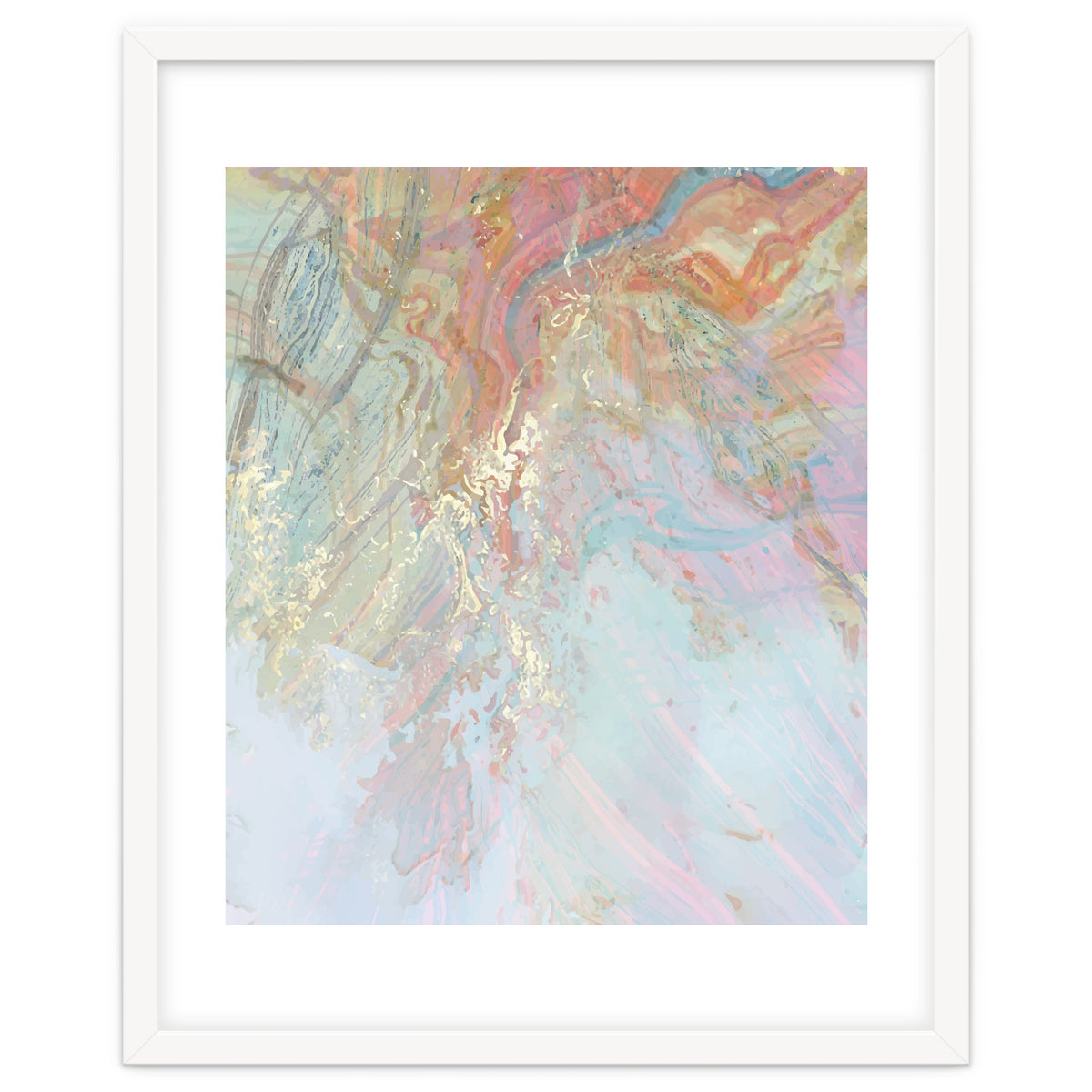 Marble Luxe, Abstract Nature Bohemian Texture, Blush Gold Scandanavian Pastel Neutral