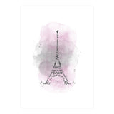 Watercolor Art Eiffel Tower | pink (Print Only) thumbnail