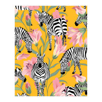 Striped For Life | Zebra Mango Forest | Modern Bohemian Wildlife Jungle | Botanical Nature (Print Only)