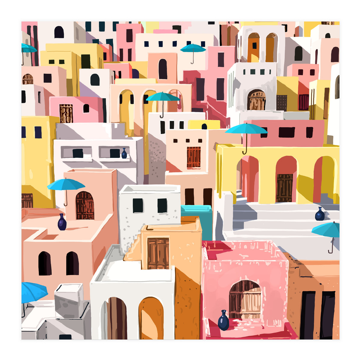 Pastel Cityscape (Print Only)