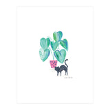 Cat And House Plant (Print Only) thumbnail