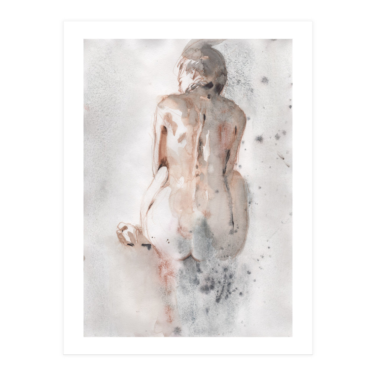 Naked girl from the back (Print Only)