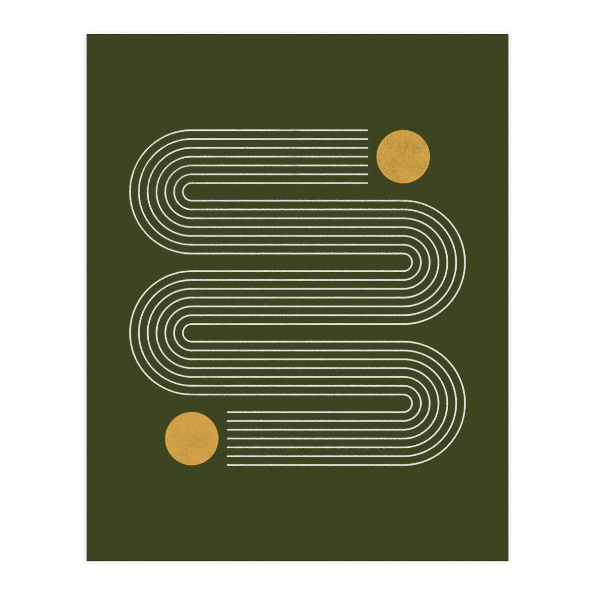 Mid-Century Modern No.25 - Woodblock Print (Print Only)