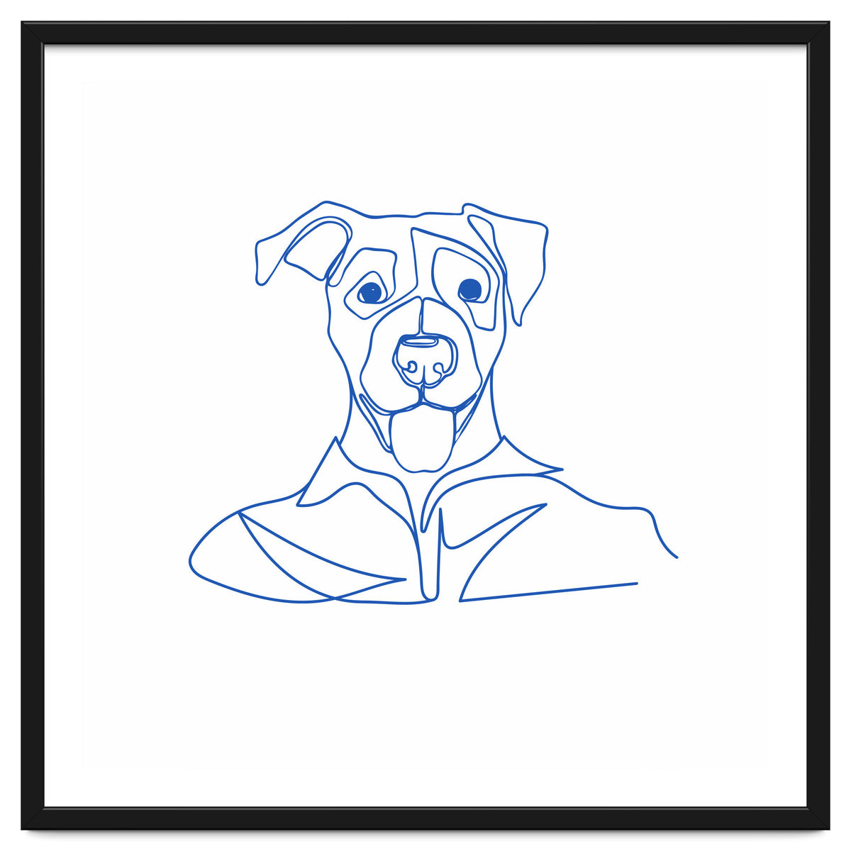 One Line Art Dog