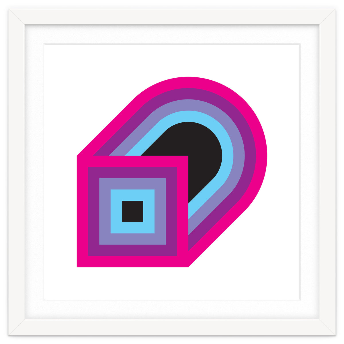 Geometric Shapes No. 41 - purple, blue & lilac