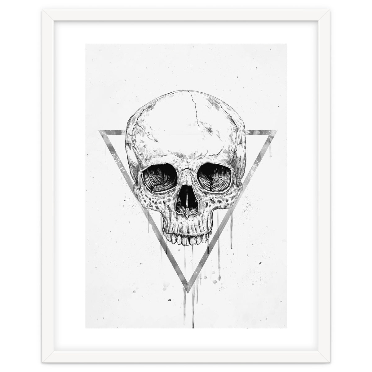 Skull In A Triangle (bw)