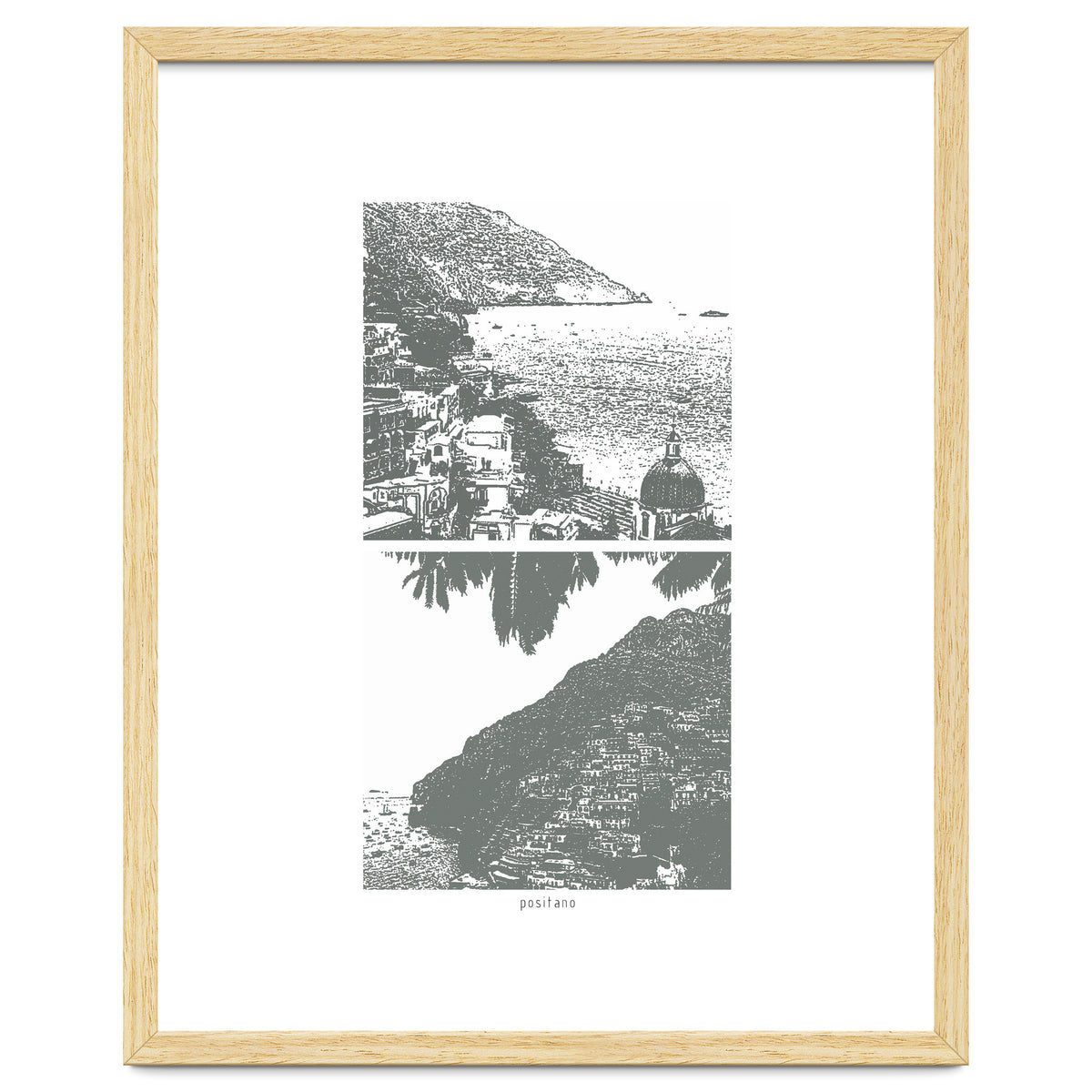 Printed Positano in Grey