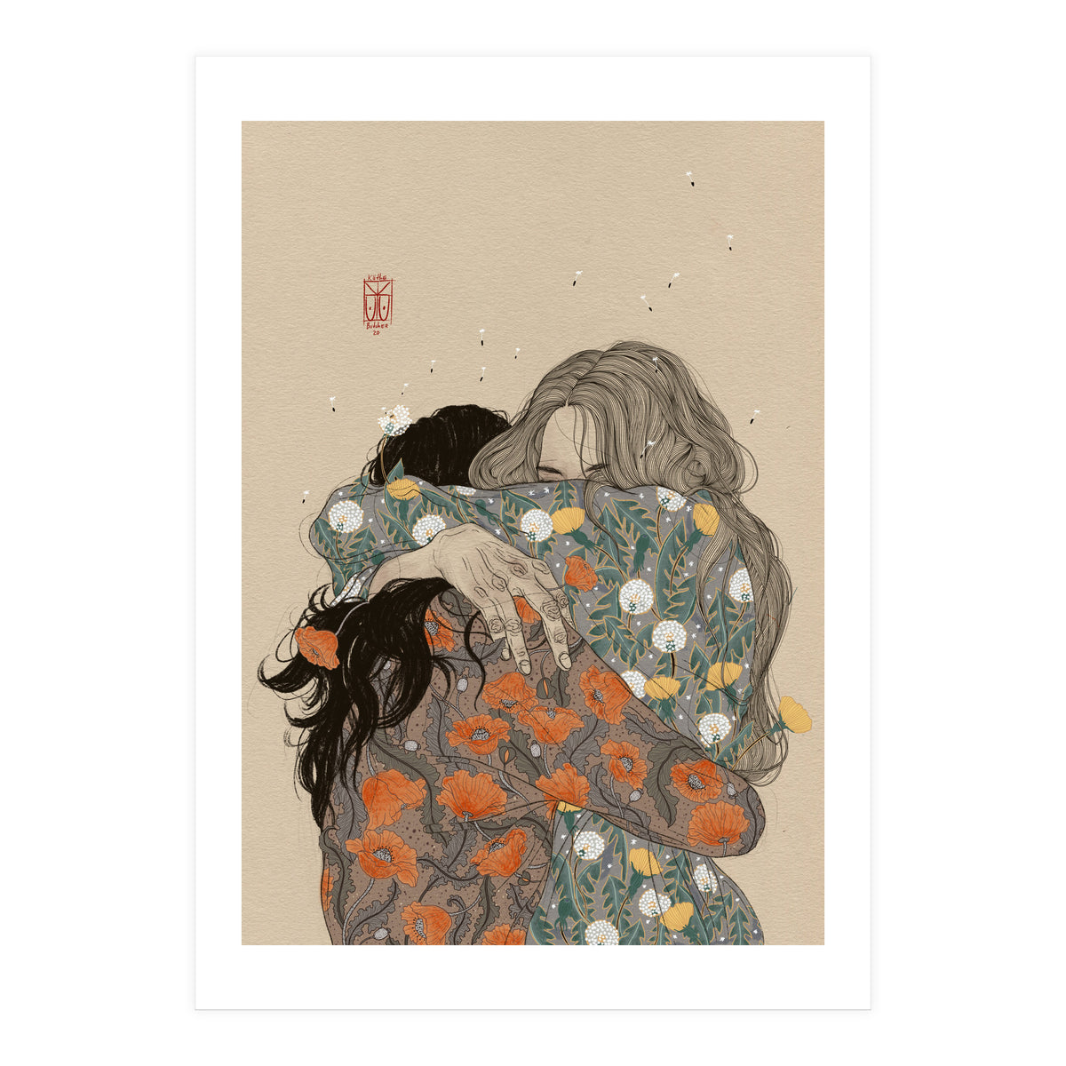 A hug in the garden (Print Only)
