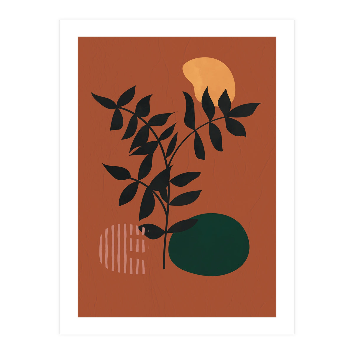 Boho Terracotta Plant (Print Only)