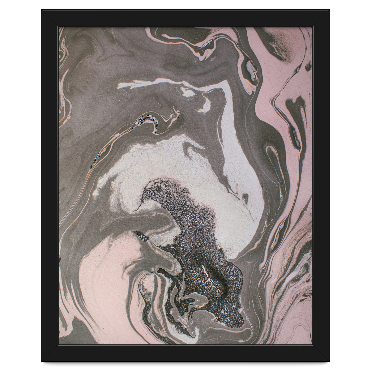 Pink and gray marbled paper