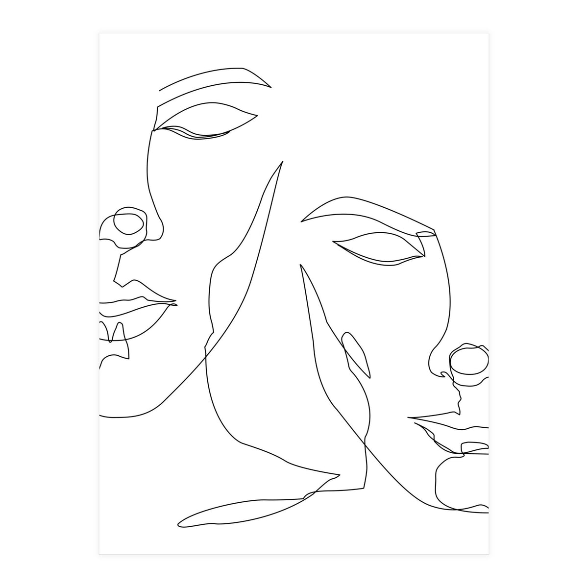 Male couple face (Print Only)