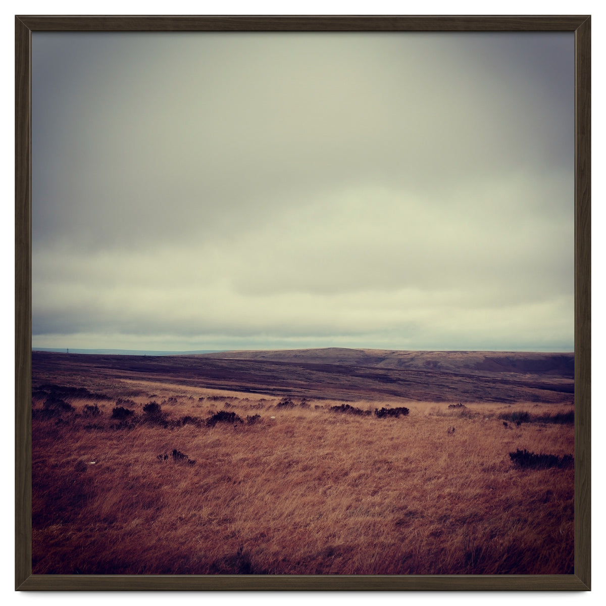 Bleak winter landscape of Saddleworth Moor