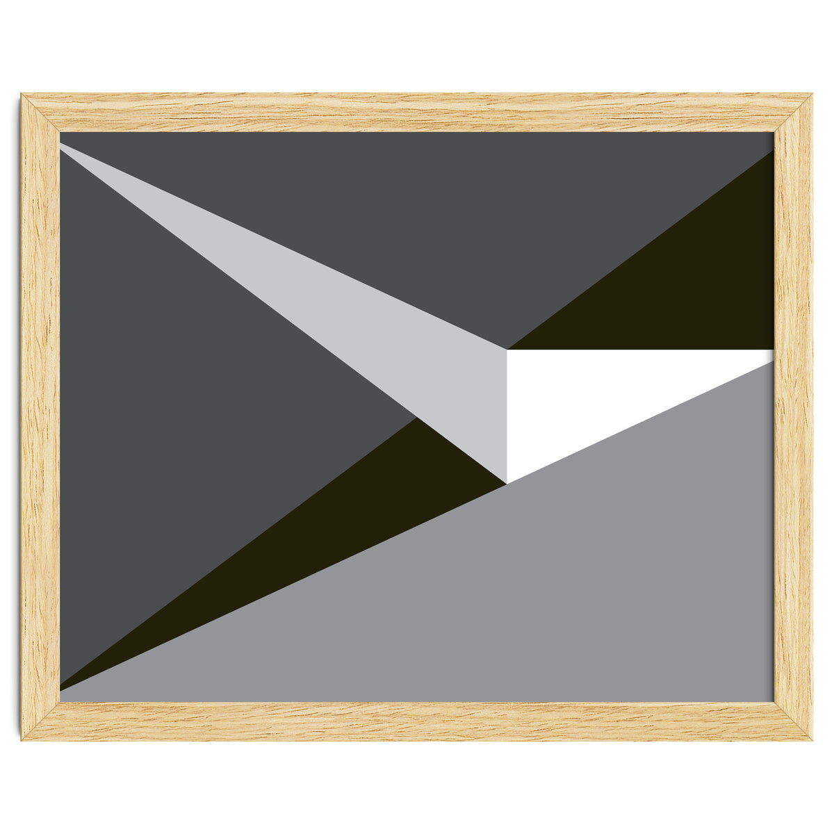 Geometric Shapes No. 73 - black & grey triangles