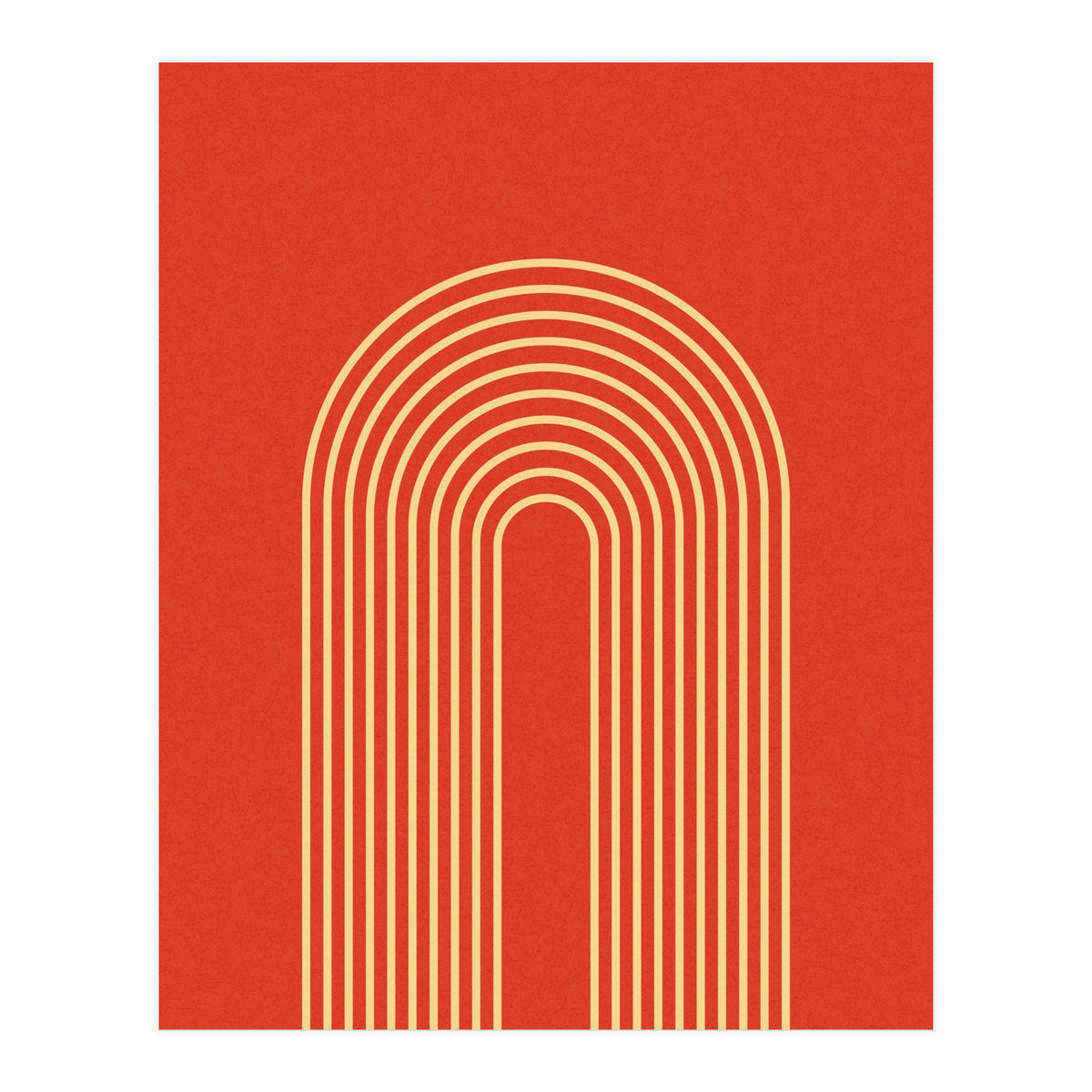 Rainbow Lines Mid Century Geometric Art (Print Only)