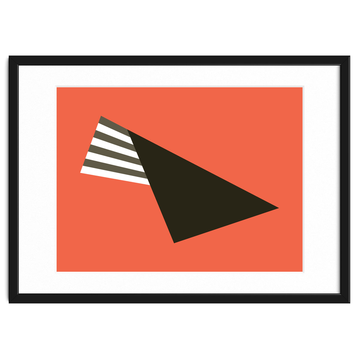 Geometric Shapes No. 75 - pink & stripes