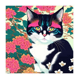 Pawsome, Curious Cat Pets, Animals Vintage Illustration, Whimsical Botanical Nature Wild, Bohemian Garden Floral (Print Only) thumbnail