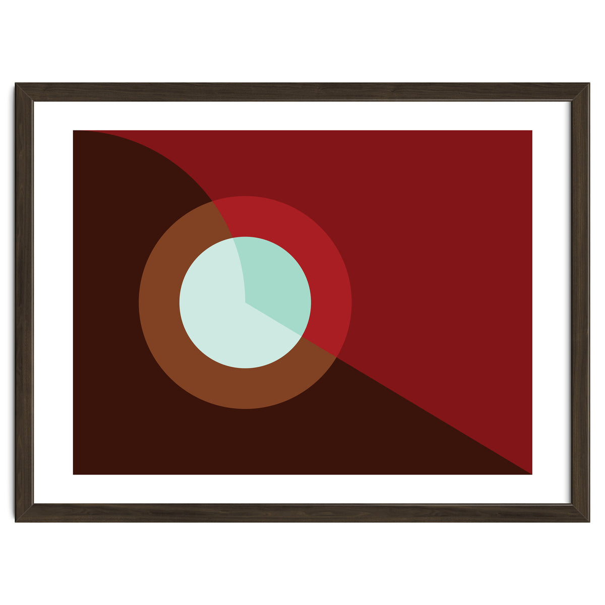 Geometric Shapes No. 2 - deep reds & turquoise