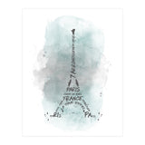 Watercolor Art Eiffel Tower | turquoise (Print Only) thumbnail