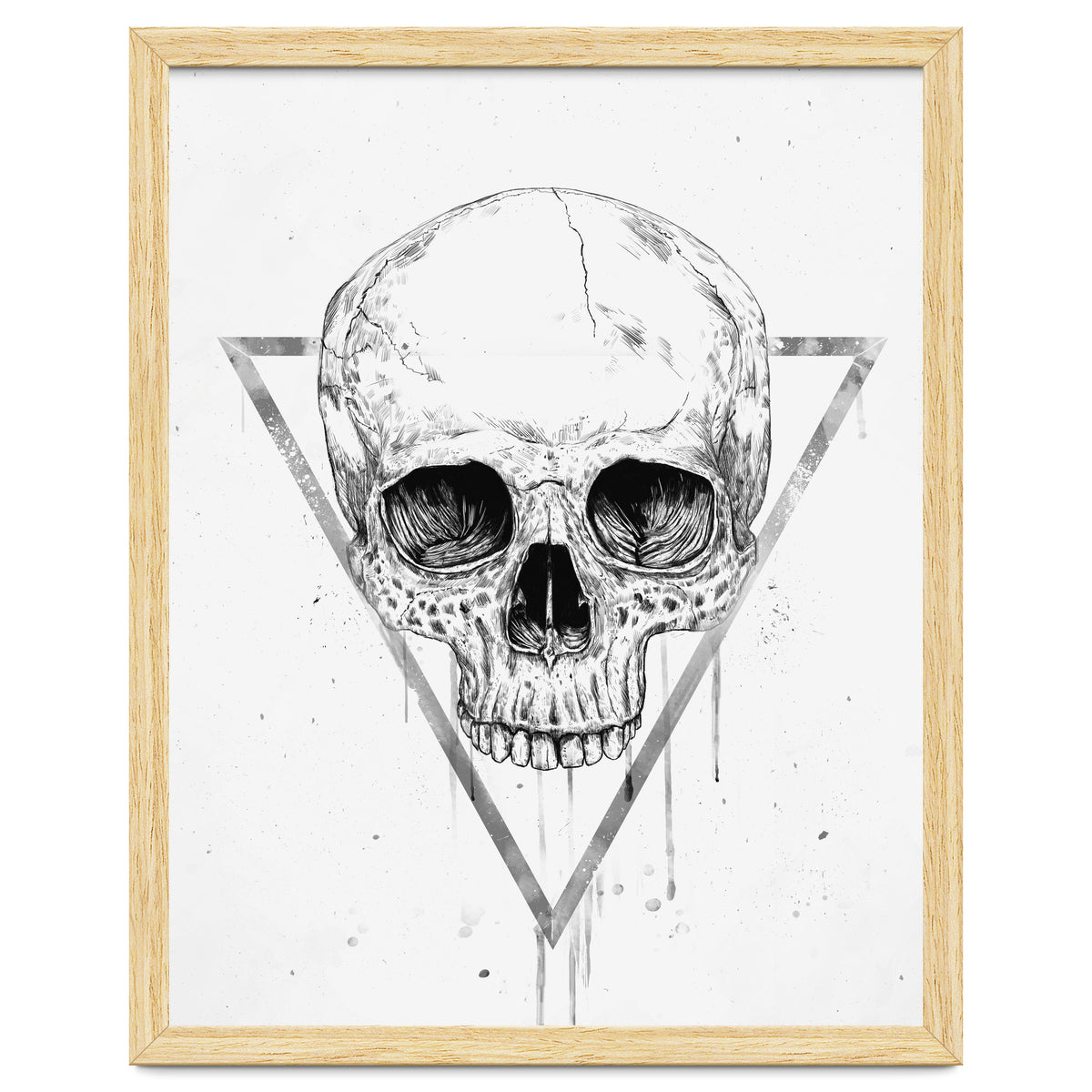 Skull In A Triangle (bw)