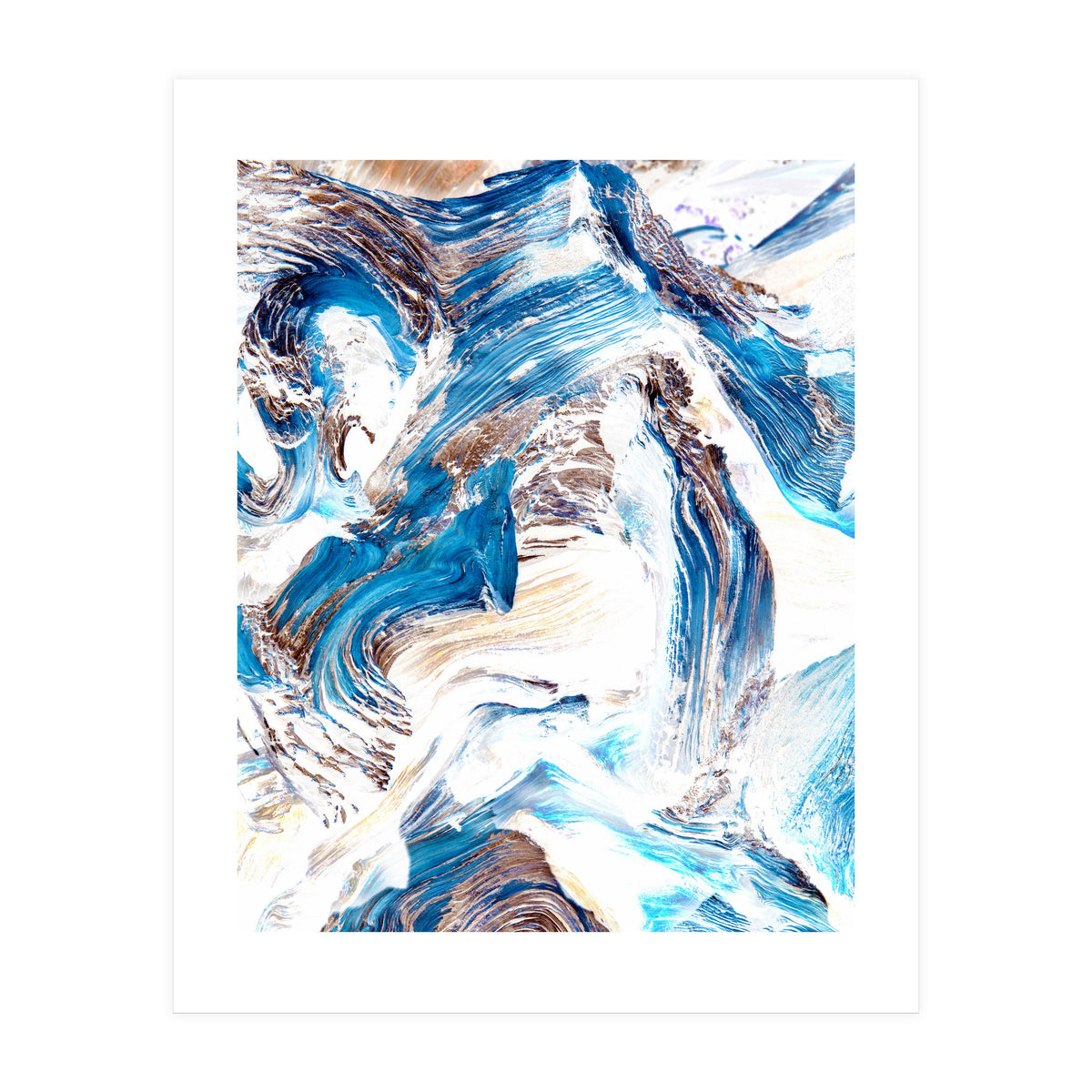 Clarity | Abstract Ocean Earth Sea Graphic | Scandinavian Nature Sky Waves Space (Print Only)