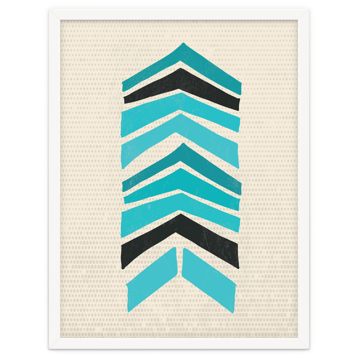 Retro Chevron Print Blue Variation