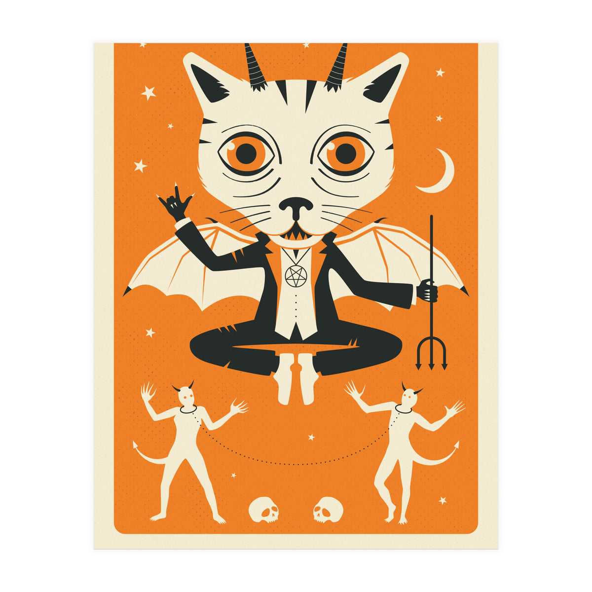 TAROT CARD CAT: THE DEVIL (Print Only)