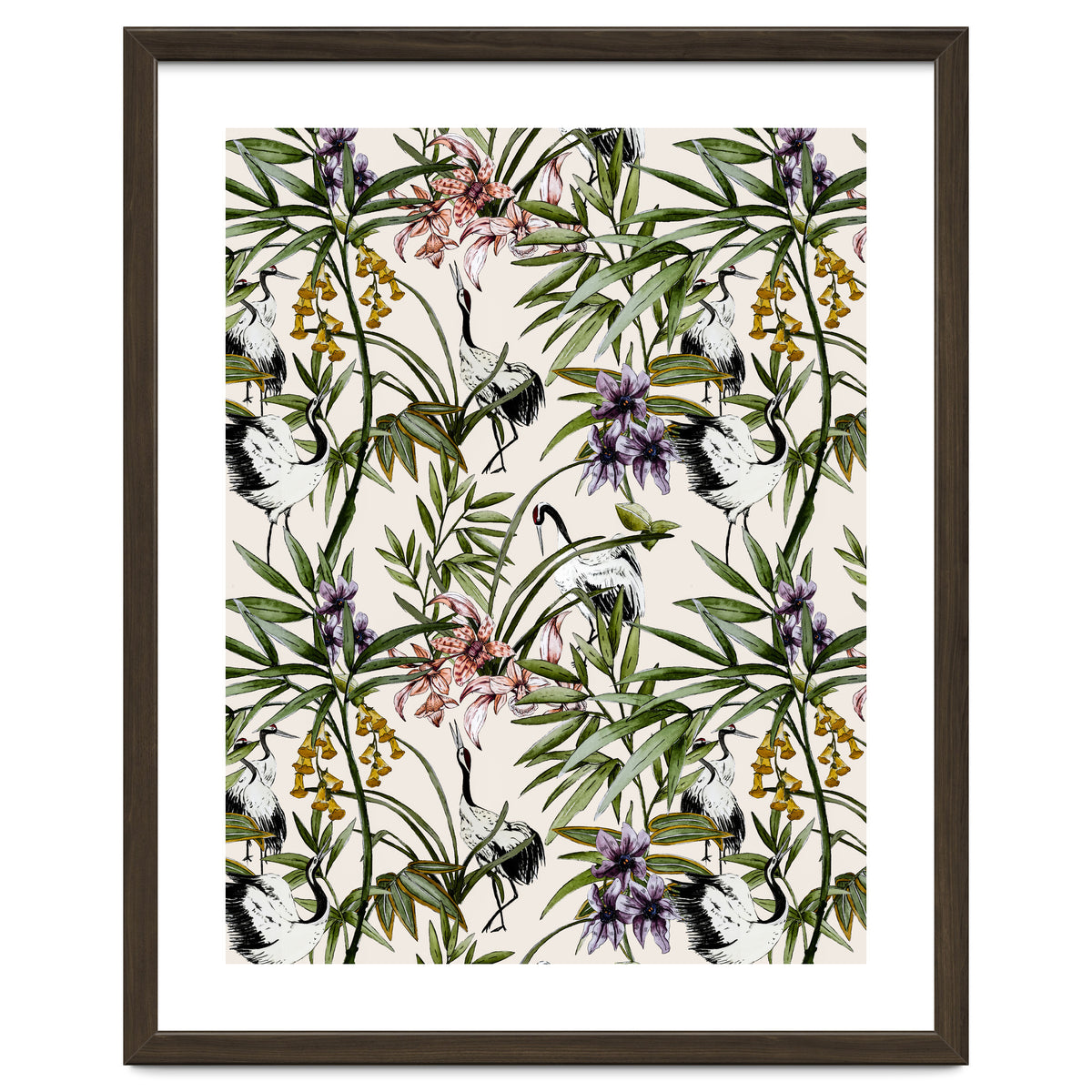 Asian crane pattern - 02