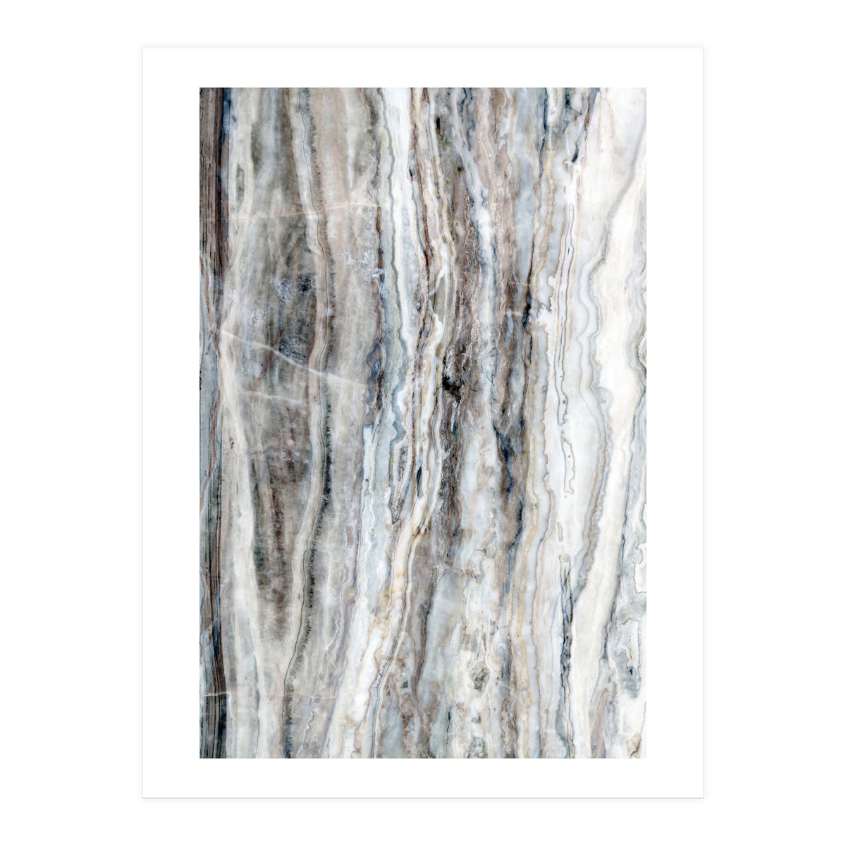 Marble Landscape I Blue and White (Print Only)