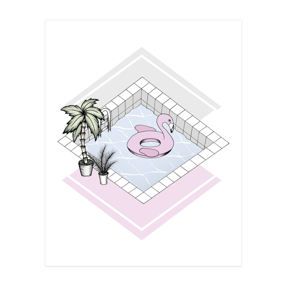 Flamingo's Paradise (Print Only)