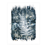 Indigo Blue Botanical Leaves No. 11 (Print Only) thumbnail